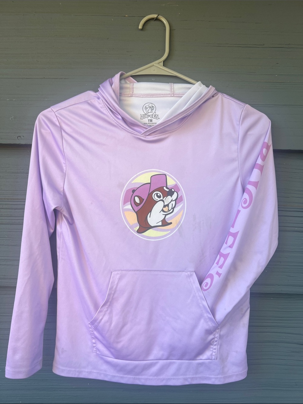 Kids' Buc-ees Lilac Hooded Sunshirt